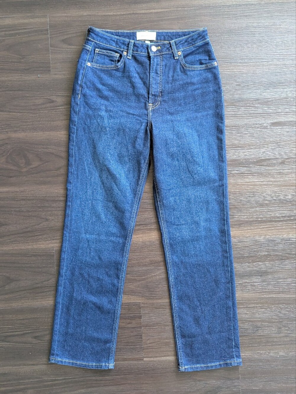 Fabletics Dark Wash Straight Leg High Rise Jeans 30 Office Denim Classic
